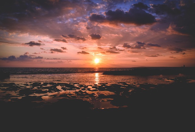 sunset, sun, clouds, sea, scenery, dusk, afternoon, nature, scenery, scenery, scenery, scenery, scenery