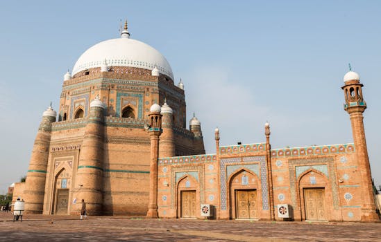 Explore the architectural beauty of Shah Rukn-e-Alam Mausoleum in Multan, Pakistan.