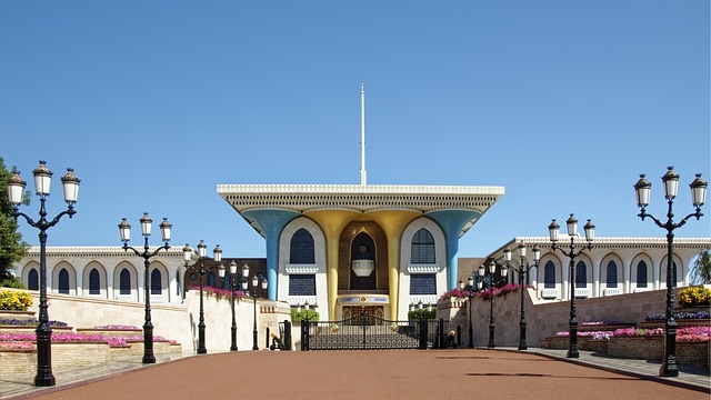 oman, muscat, nutmeg, capital city, city, building, palace qaṣr al-ʿalam, palace, lanterns, oman, oman, oman, oman, oman